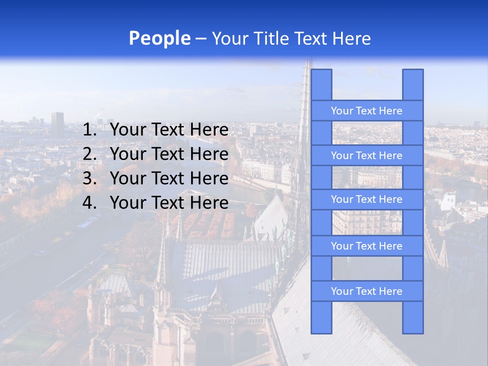 Seine Toits Eglise PowerPoint Template