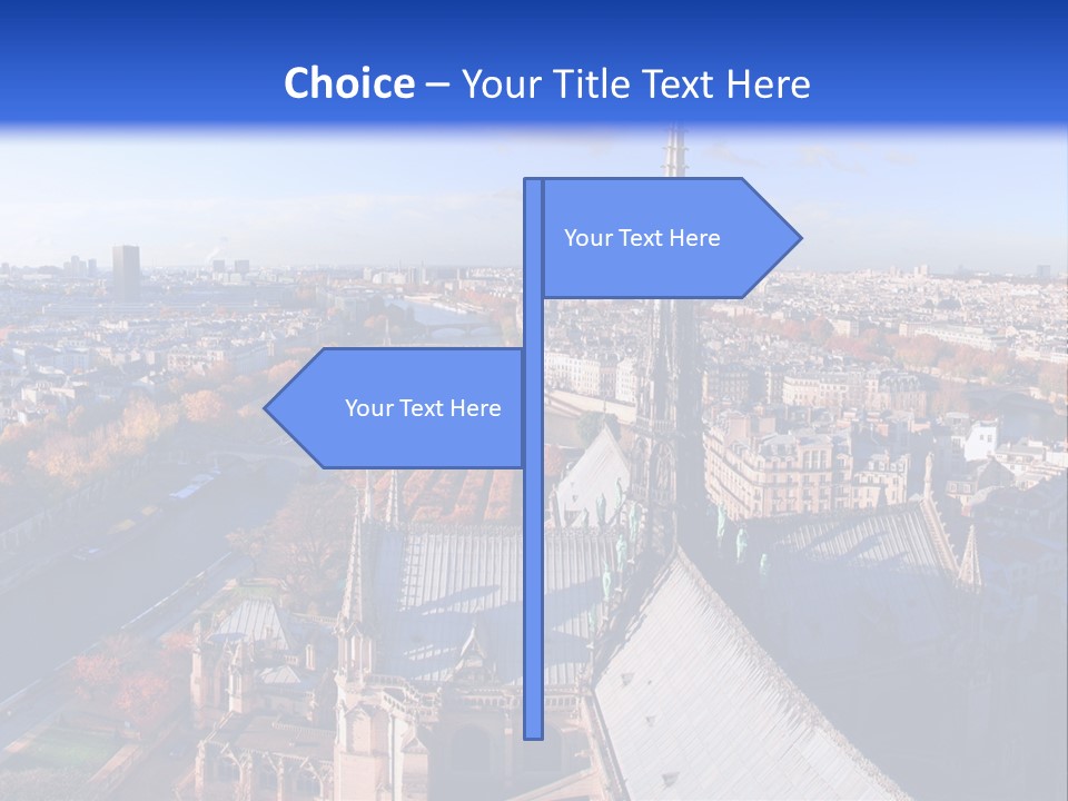 Seine Toits Eglise PowerPoint Template