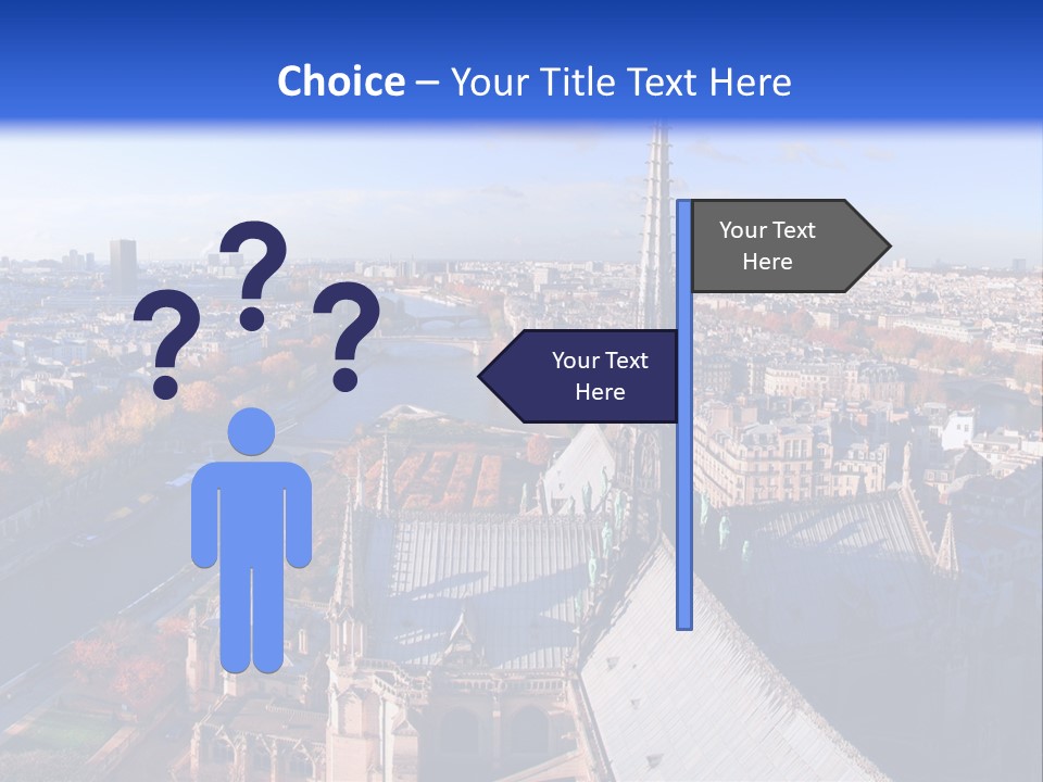 Seine Toits Eglise PowerPoint Template