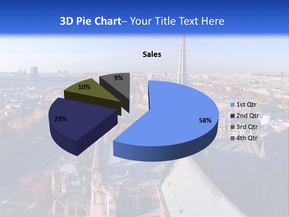 Seine Toits Eglise PowerPoint Template