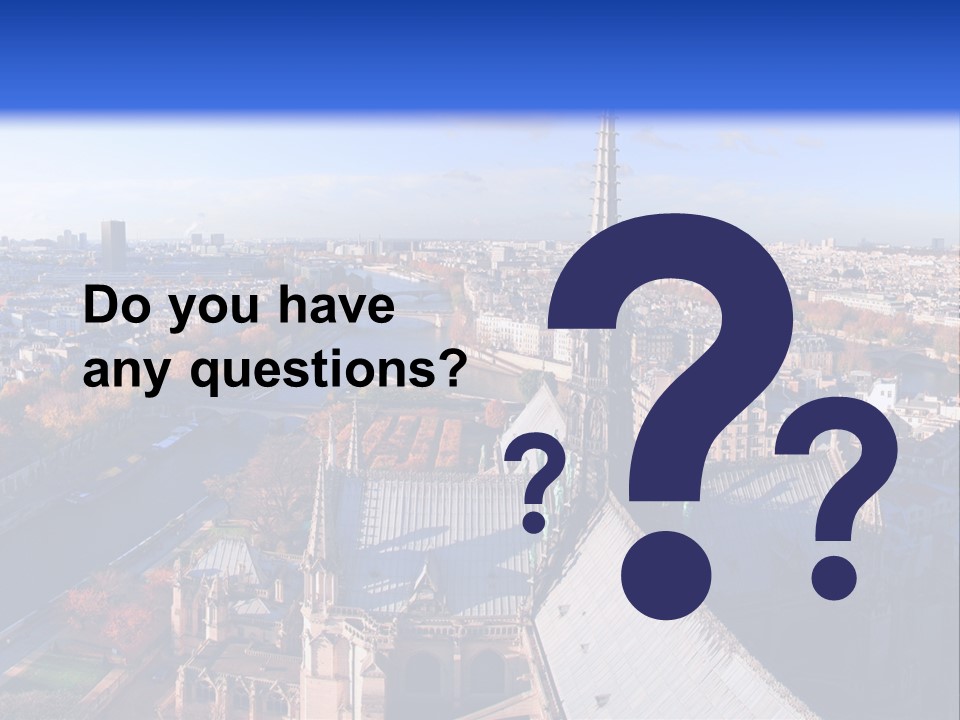 Seine Toits Eglise PowerPoint Template