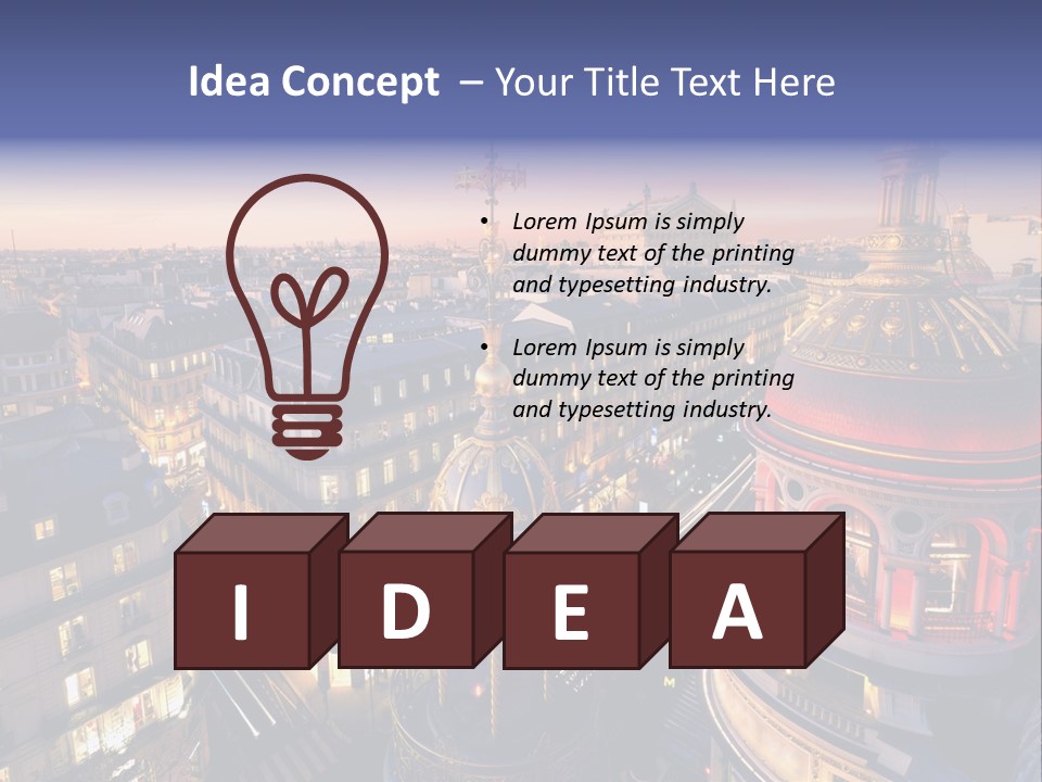 Capitale Coupole Touriste PowerPoint Template