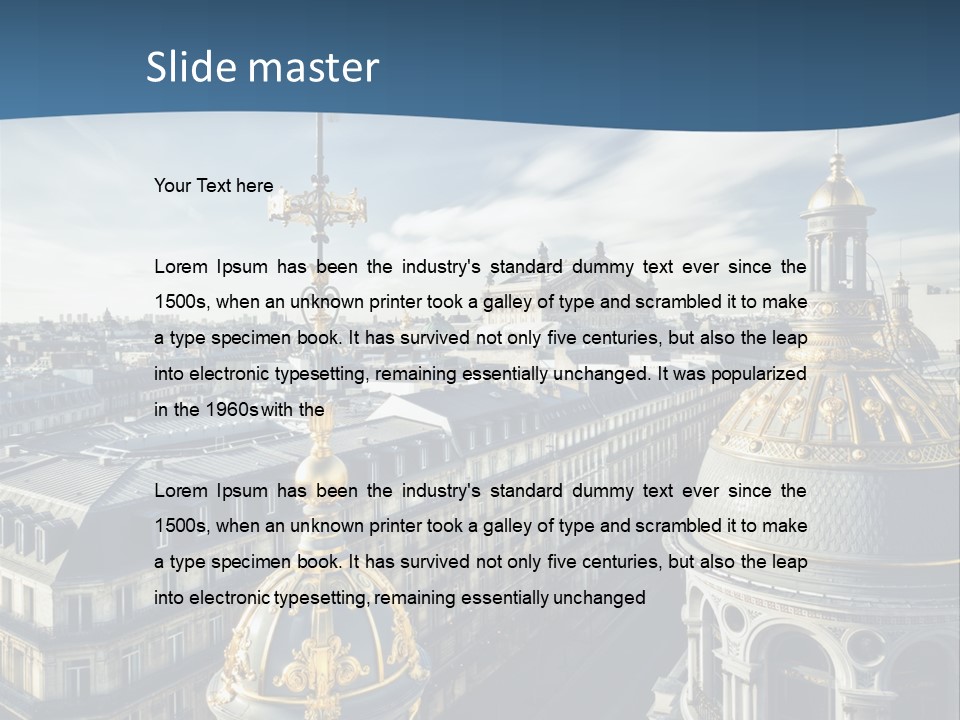 France Touriste Sculpture PowerPoint Template