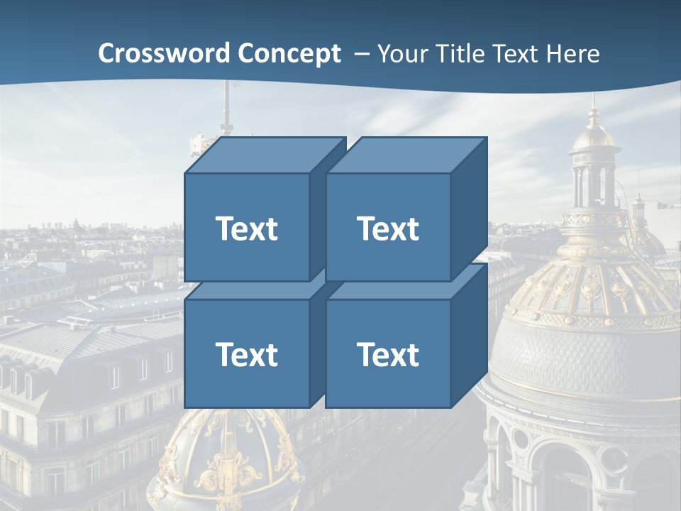 France Touriste Sculpture PowerPoint Template