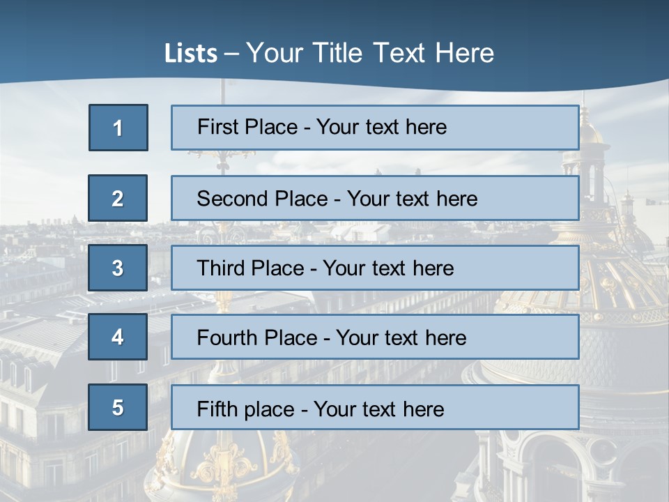 France Touriste Sculpture PowerPoint Template