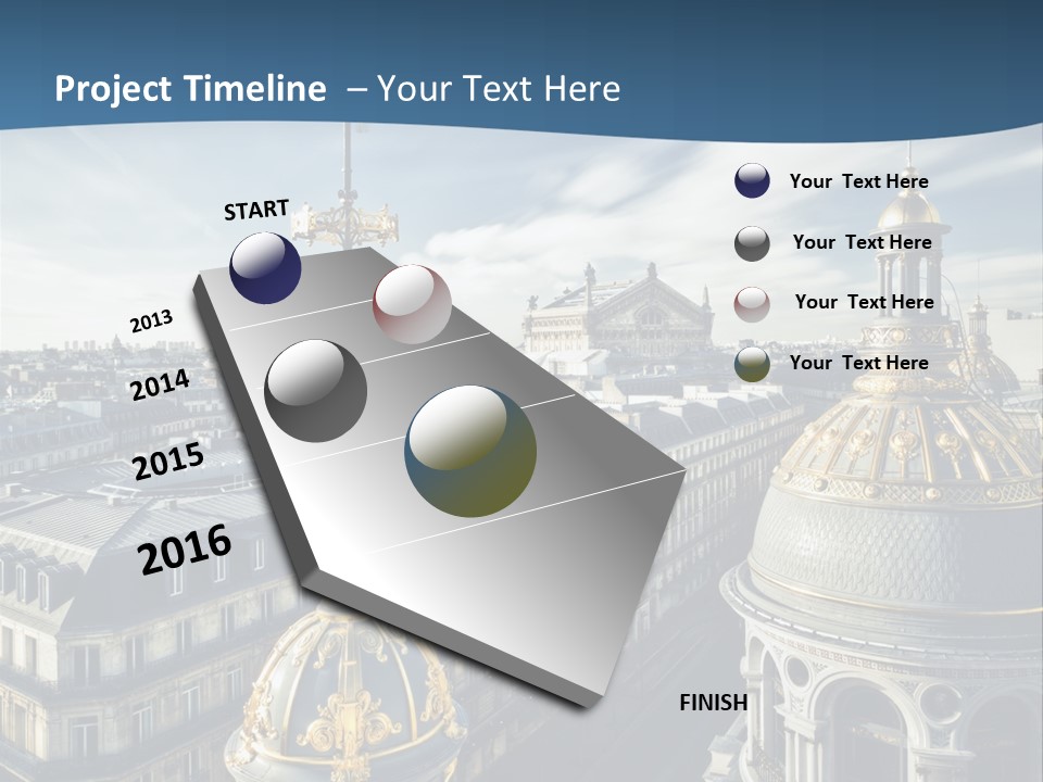 France Touriste Sculpture PowerPoint Template