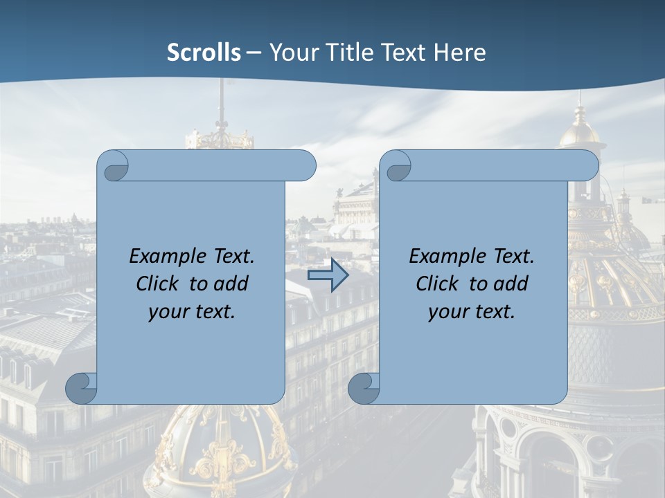 France Touriste Sculpture PowerPoint Template