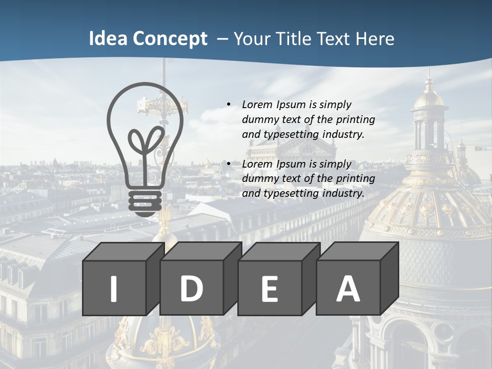 France Touriste Sculpture PowerPoint Template