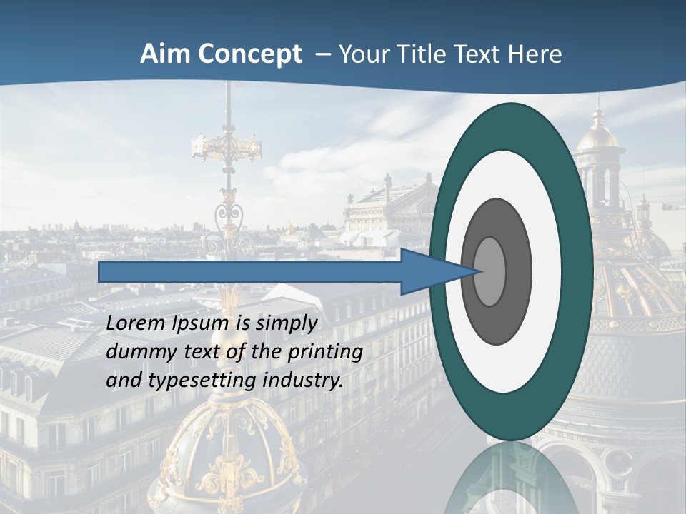 France Touriste Sculpture PowerPoint Template