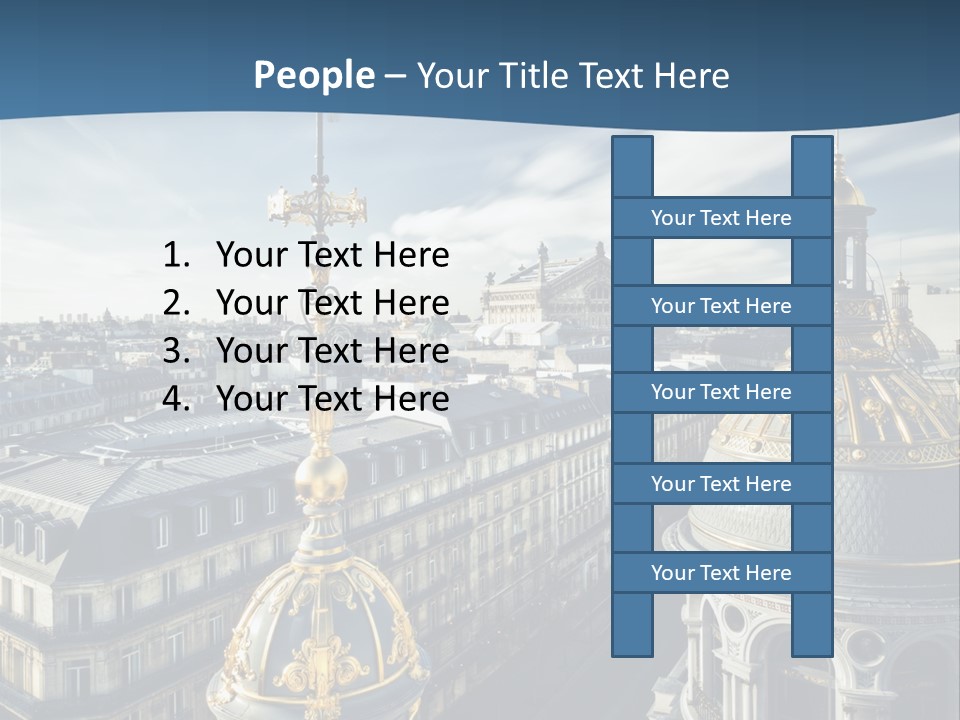 France Touriste Sculpture PowerPoint Template