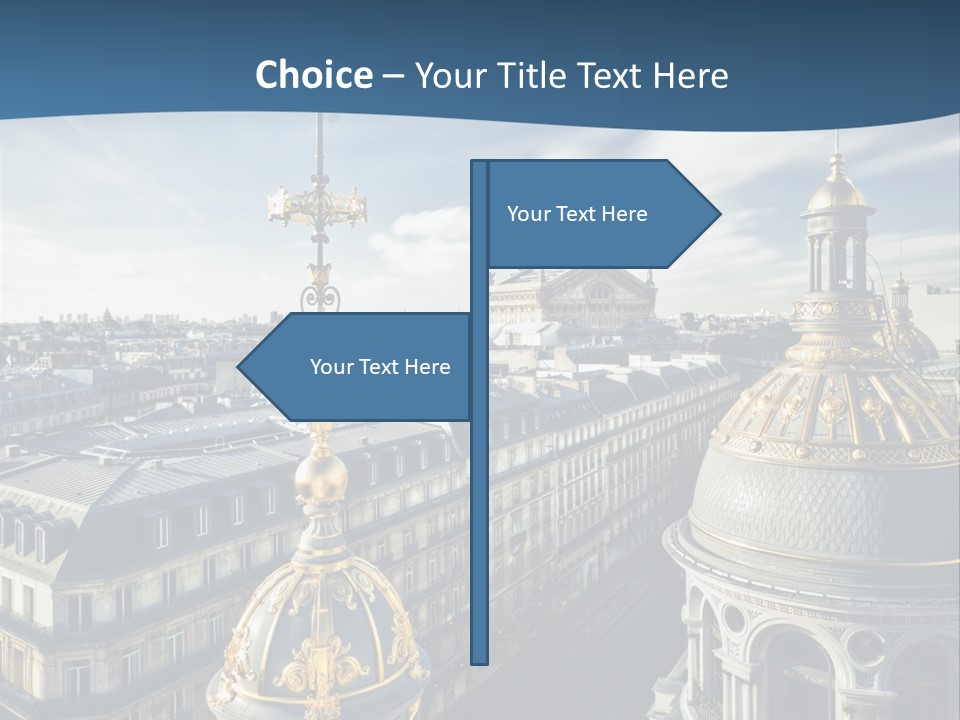 France Touriste Sculpture PowerPoint Template