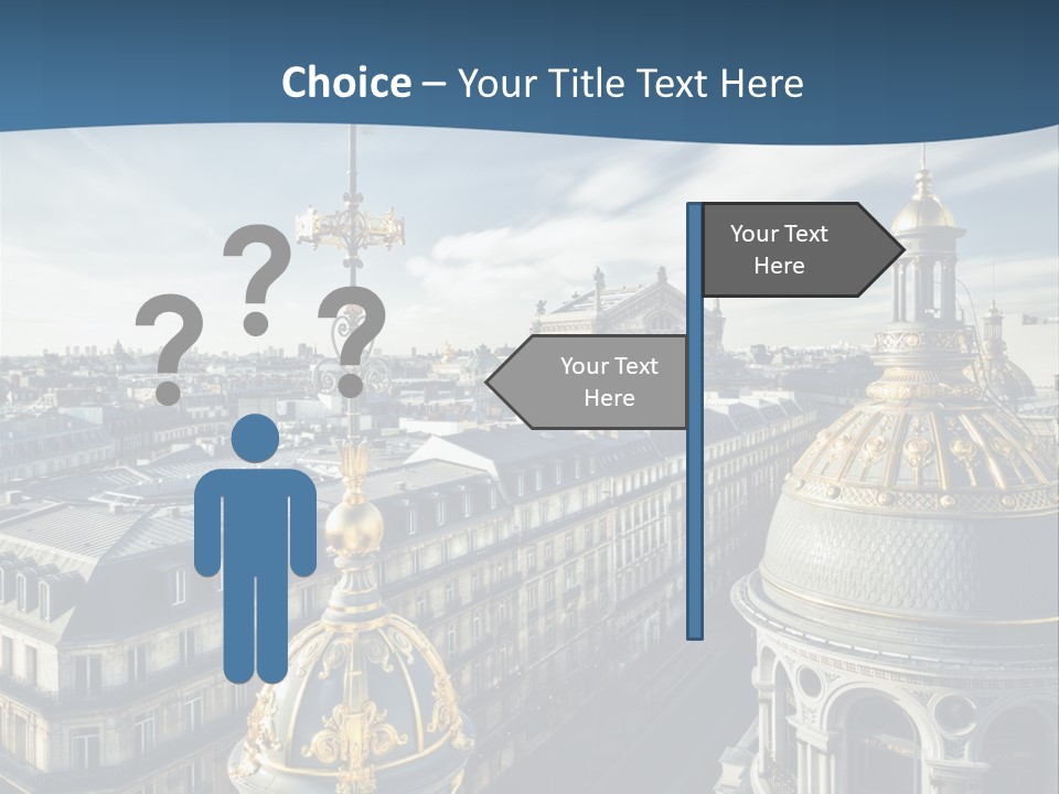 France Touriste Sculpture PowerPoint Template