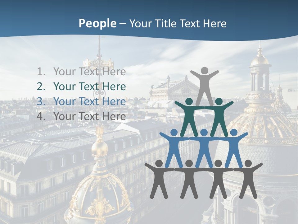 France Touriste Sculpture PowerPoint Template