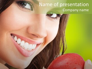 Smile Food Apple PowerPoint Template