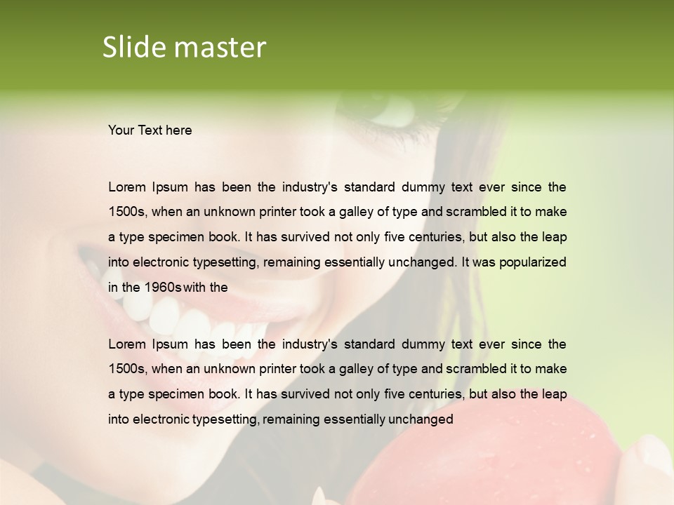 Smile Food Apple PowerPoint Template