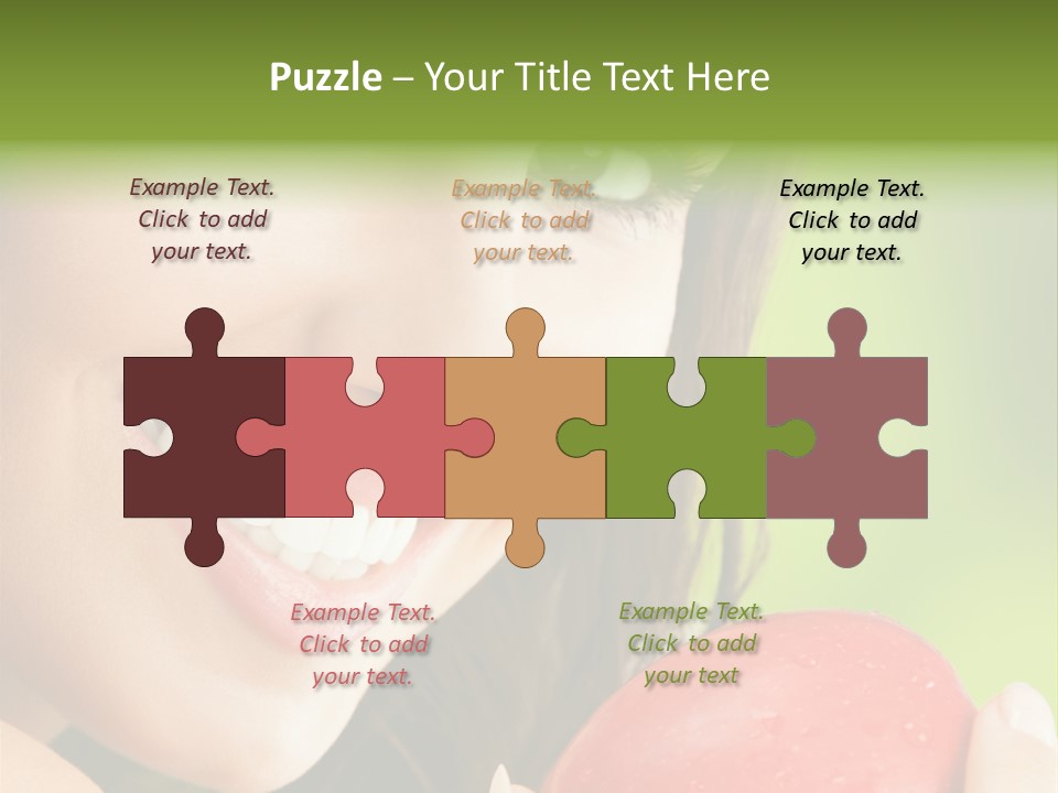 Smile Food Apple PowerPoint Template