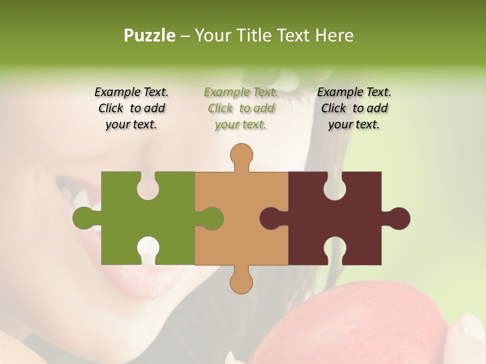 Smile Food Apple PowerPoint Template