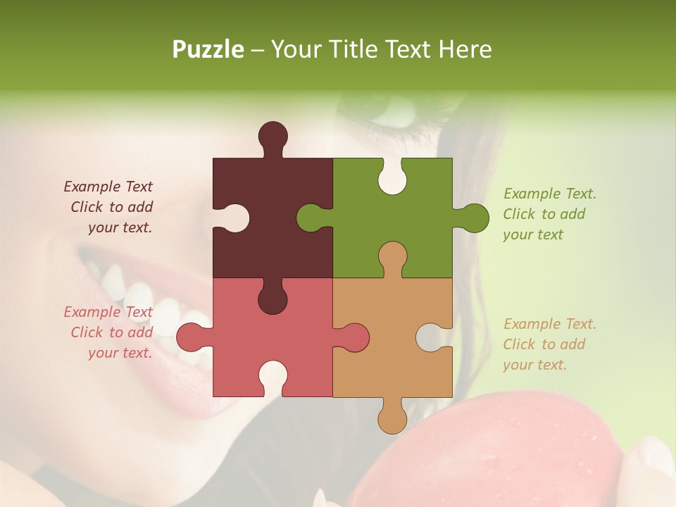 Smile Food Apple PowerPoint Template