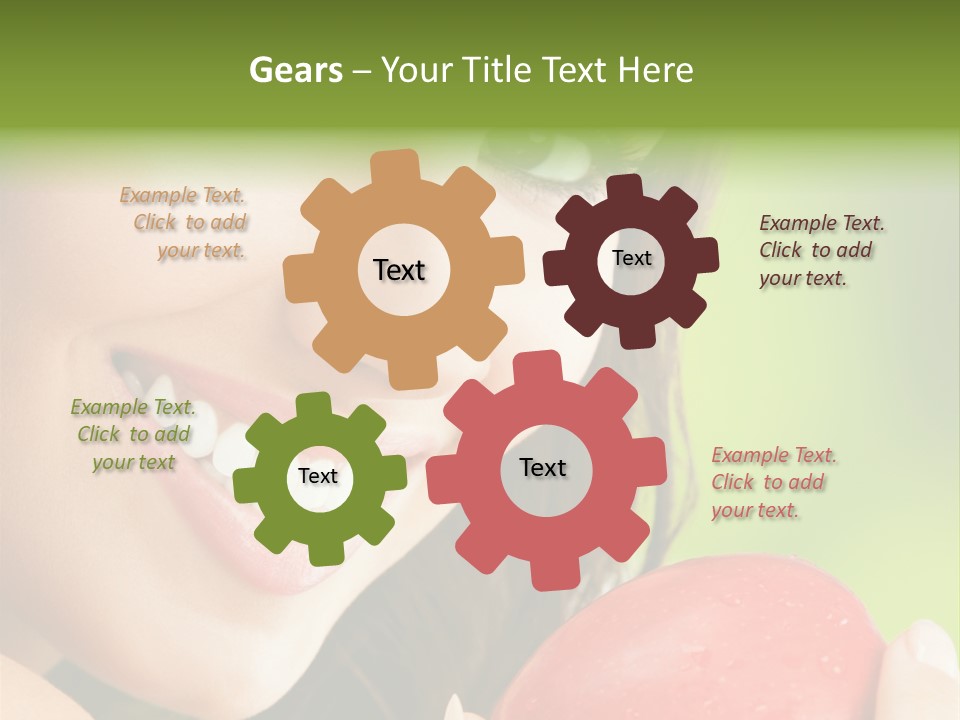 Smile Food Apple PowerPoint Template