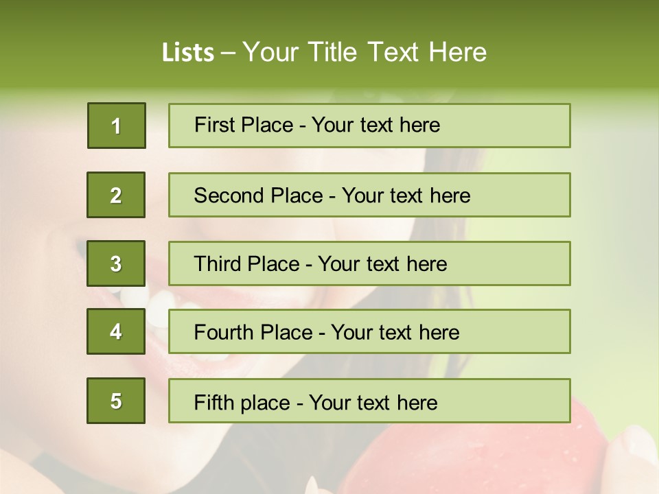 Smile Food Apple PowerPoint Template