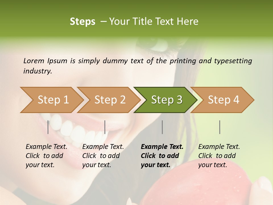 Smile Food Apple PowerPoint Template