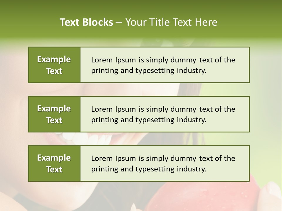 Smile Food Apple PowerPoint Template