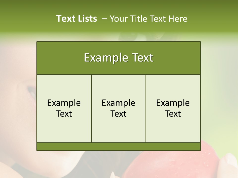 Smile Food Apple PowerPoint Template