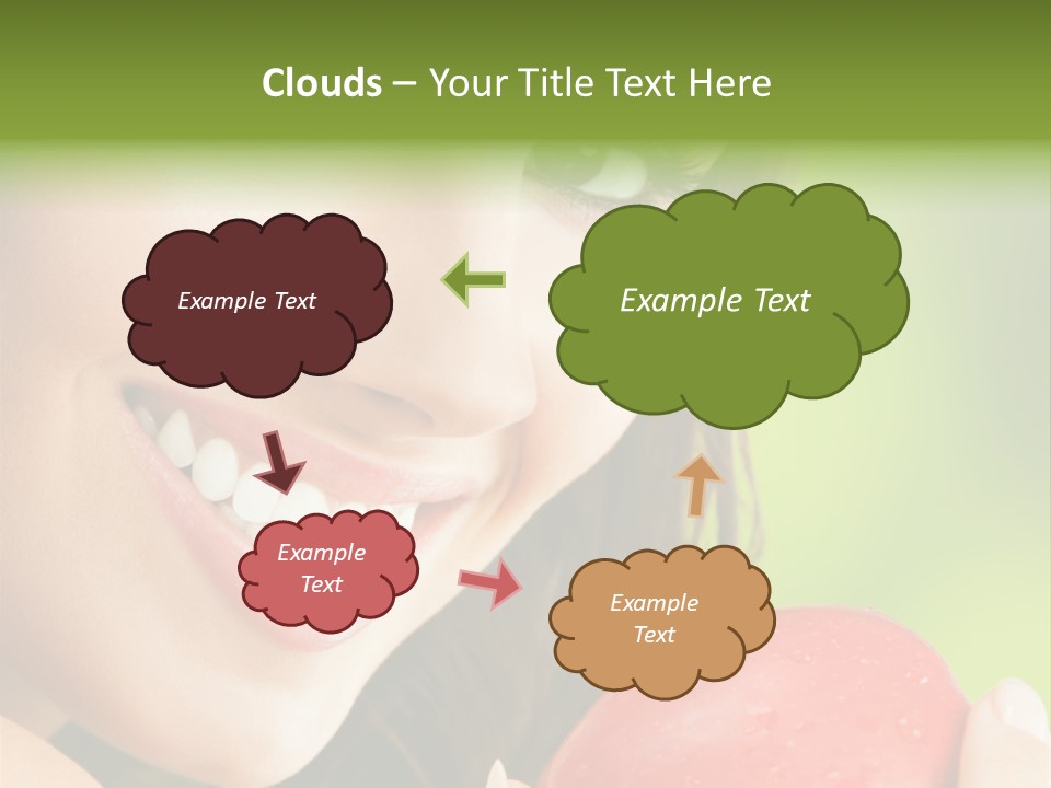 Smile Food Apple PowerPoint Template