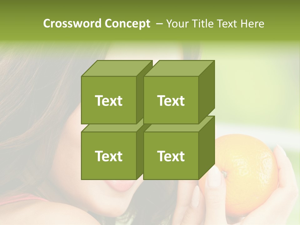 Caucasian One Portrait PowerPoint Template