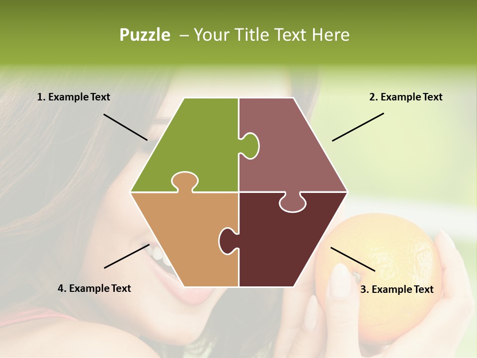 Caucasian One Portrait PowerPoint Template