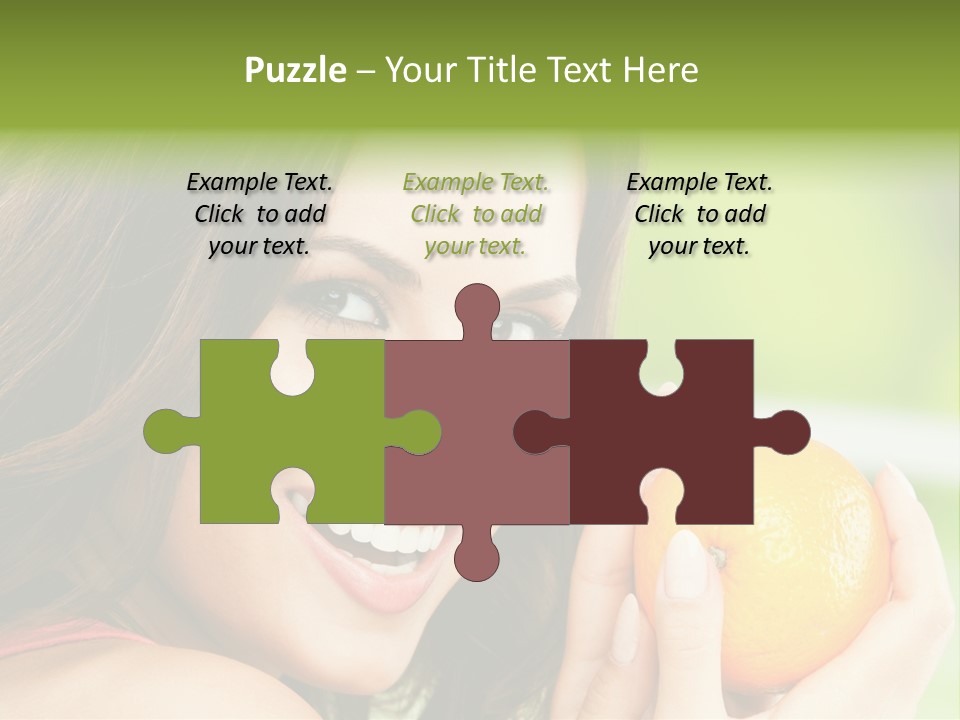 Caucasian One Portrait PowerPoint Template