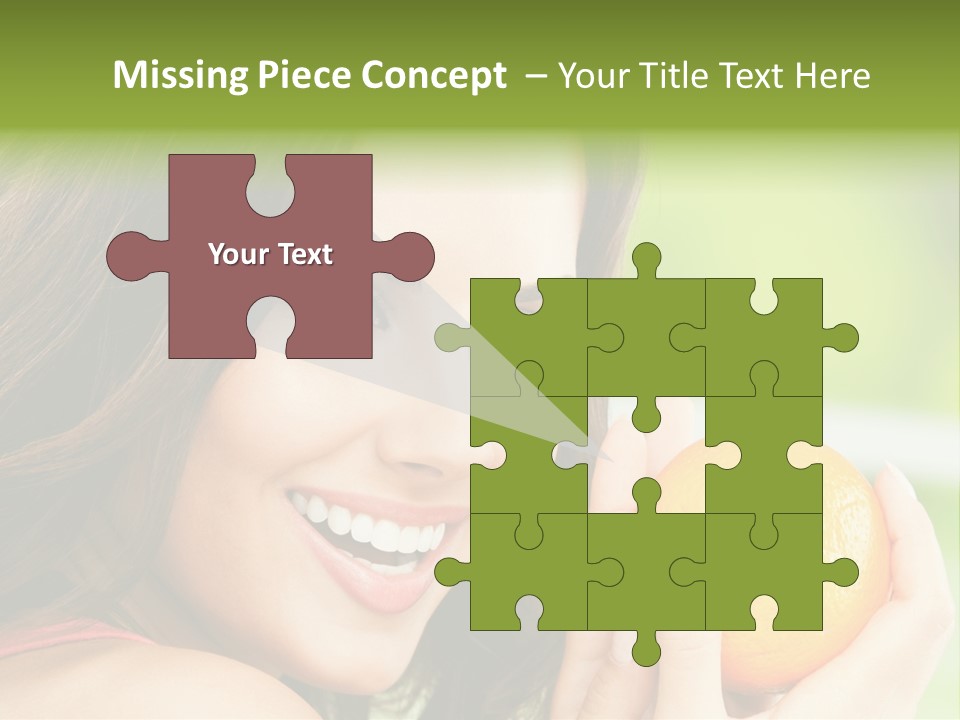 Caucasian One Portrait PowerPoint Template