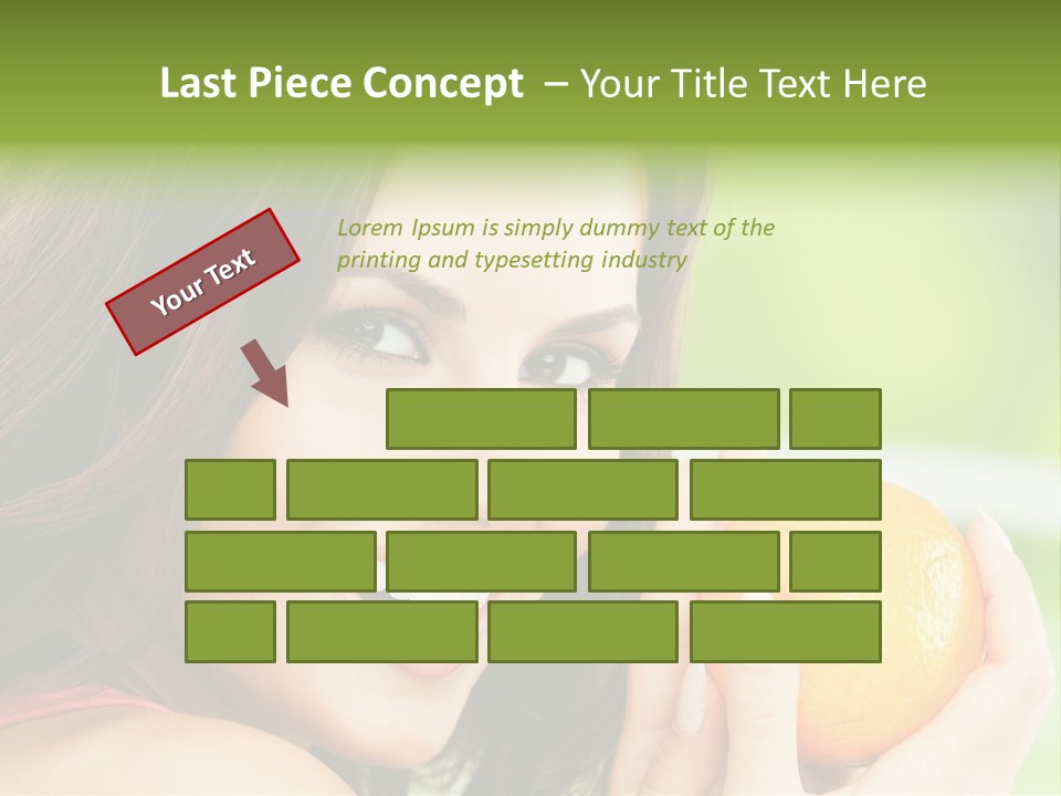 Caucasian One Portrait PowerPoint Template