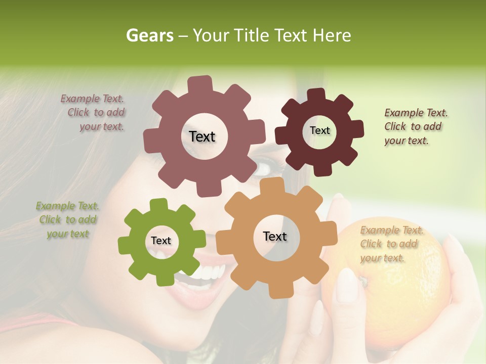 Caucasian One Portrait PowerPoint Template