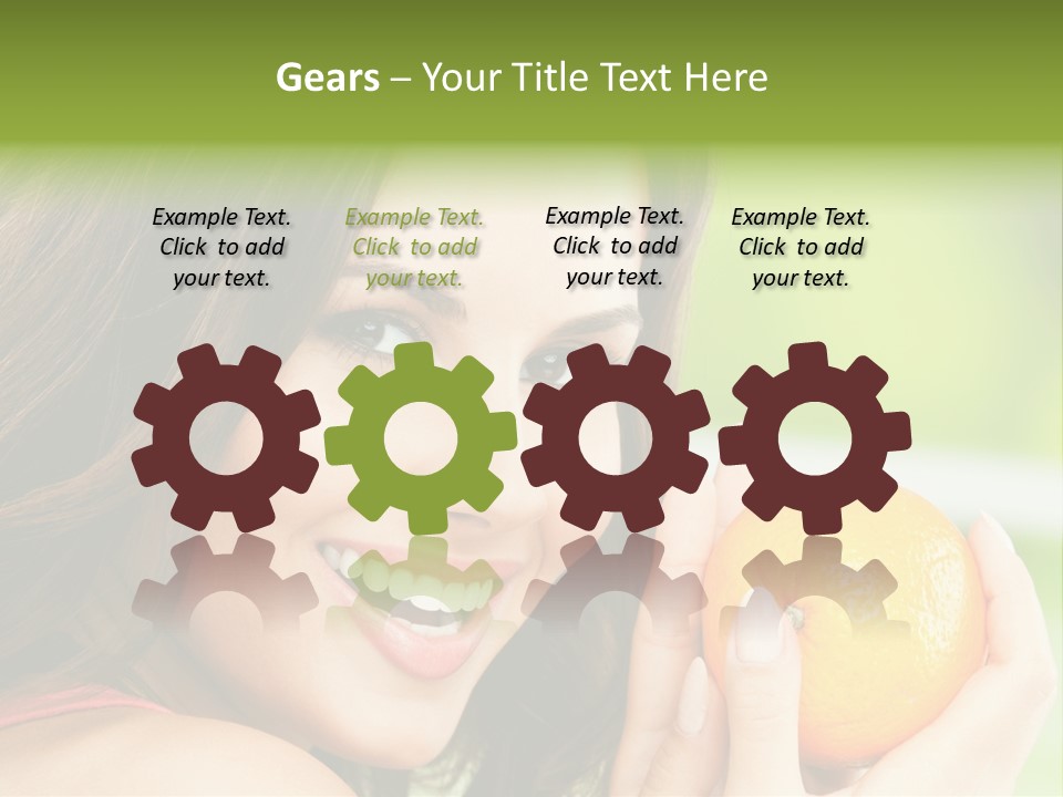 Caucasian One Portrait PowerPoint Template