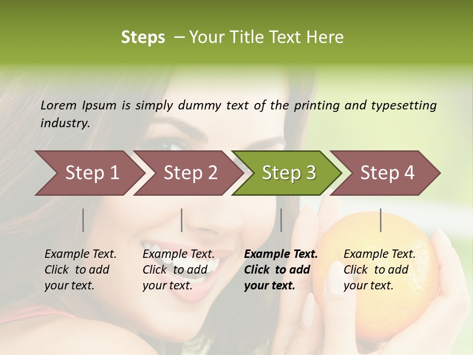 Caucasian One Portrait PowerPoint Template