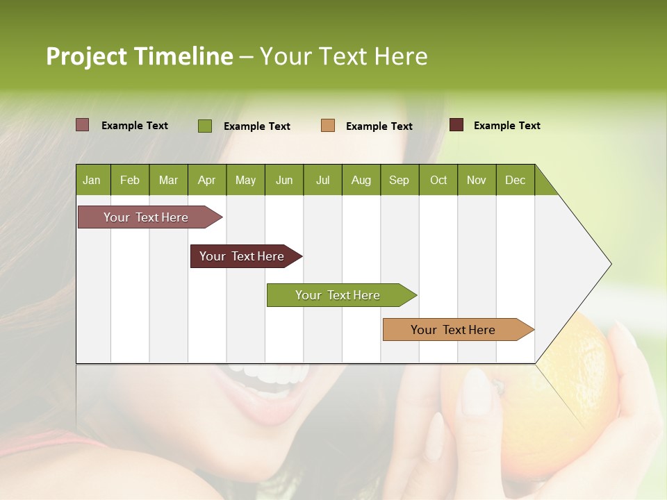 Caucasian One Portrait PowerPoint Template