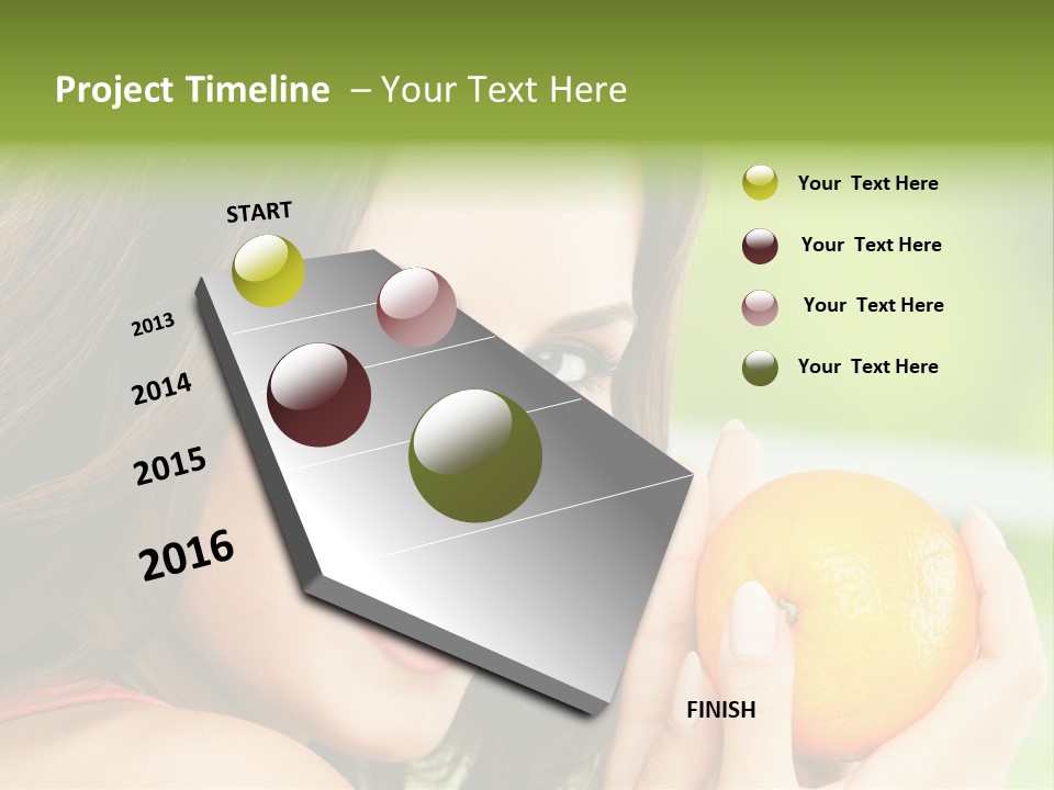 Caucasian One Portrait PowerPoint Template