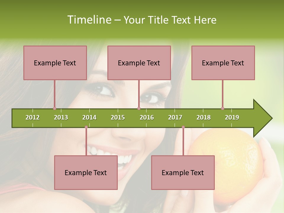 Caucasian One Portrait PowerPoint Template