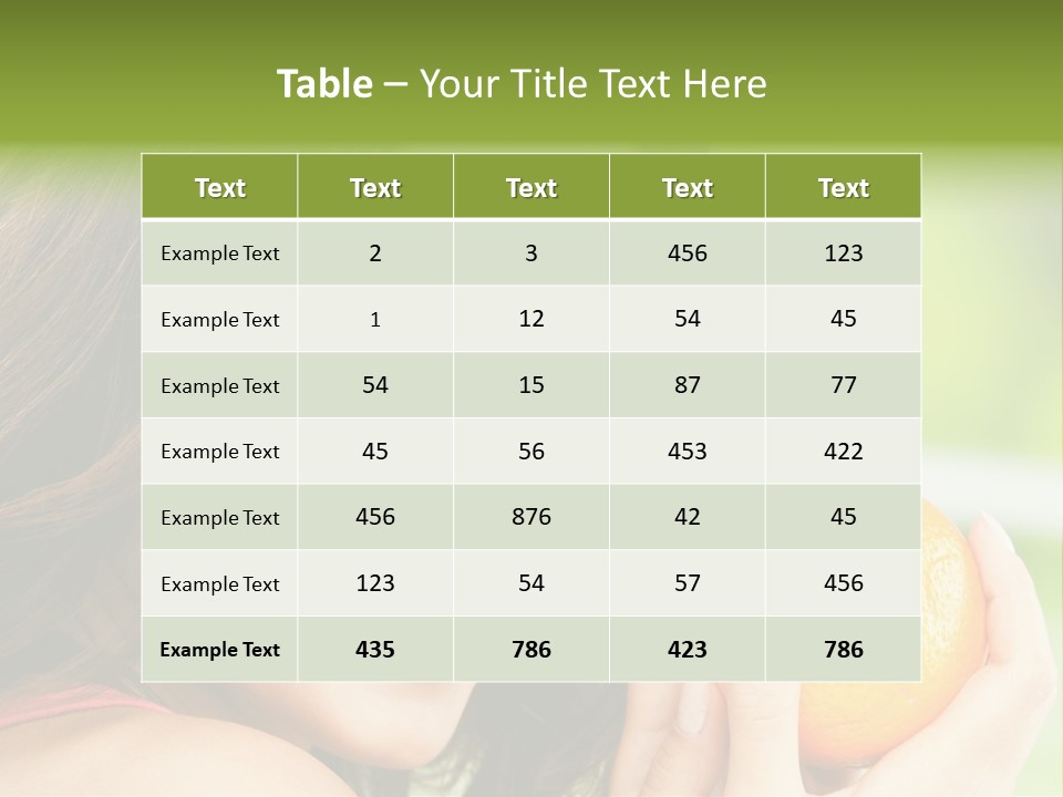 Caucasian One Portrait PowerPoint Template
