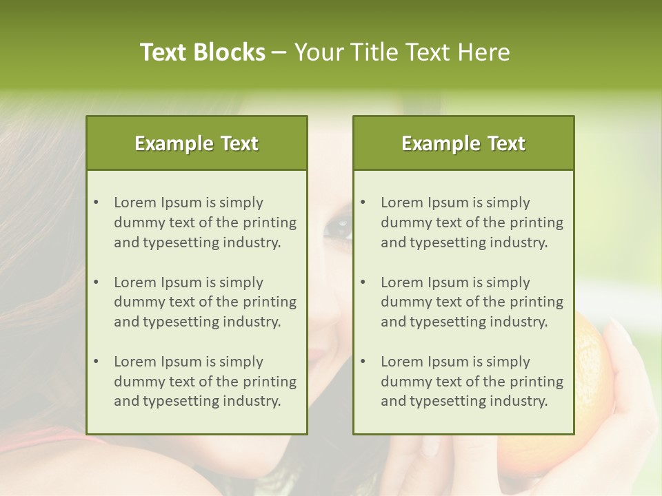 Caucasian One Portrait PowerPoint Template
