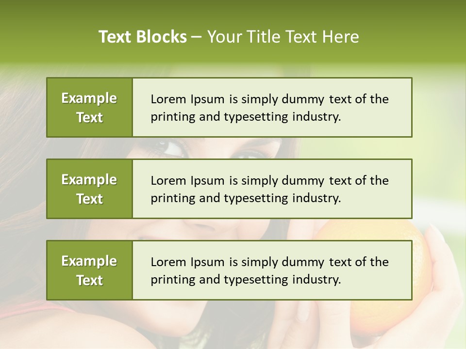 Caucasian One Portrait PowerPoint Template