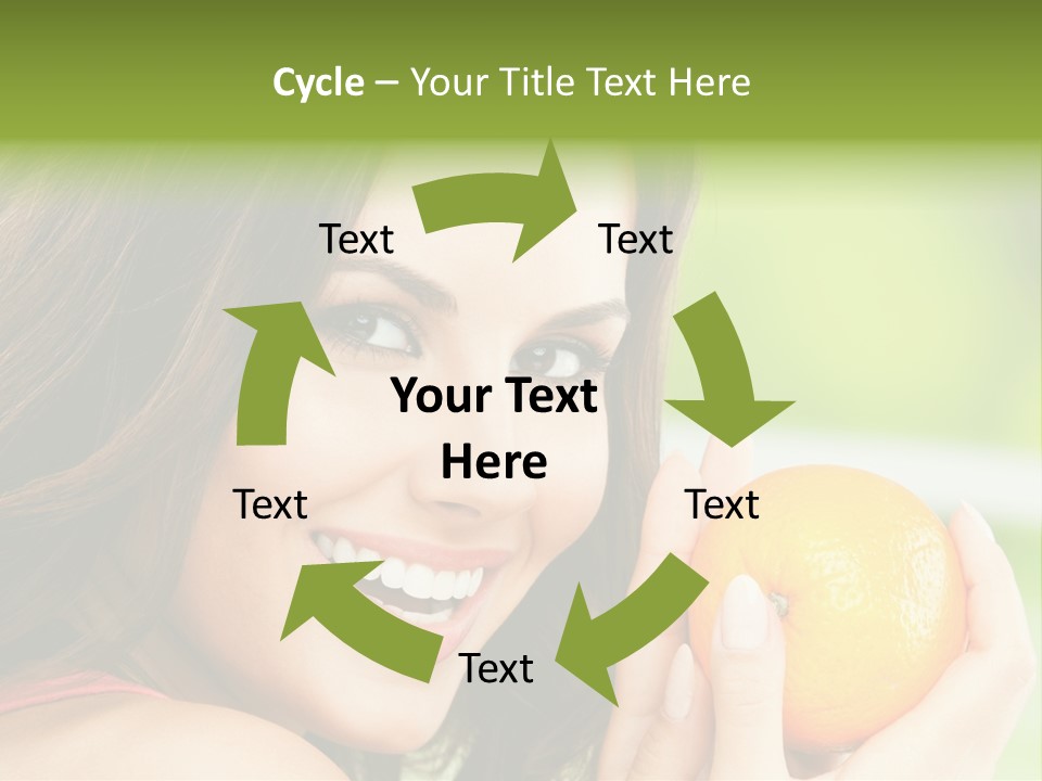 Caucasian One Portrait PowerPoint Template