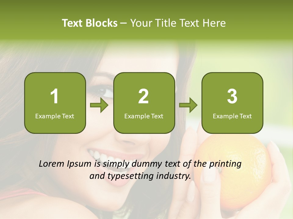 Caucasian One Portrait PowerPoint Template