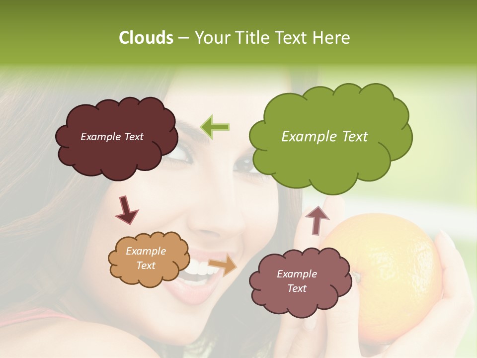 Caucasian One Portrait PowerPoint Template