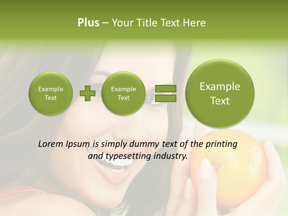 Caucasian One Portrait PowerPoint Template