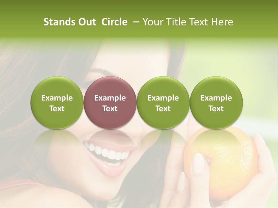 Caucasian One Portrait PowerPoint Template