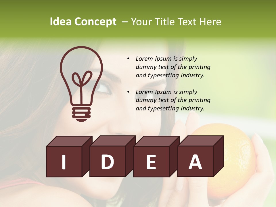 Caucasian One Portrait PowerPoint Template