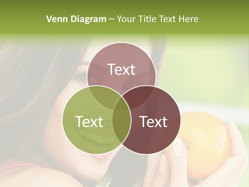 Caucasian One Portrait PowerPoint Template