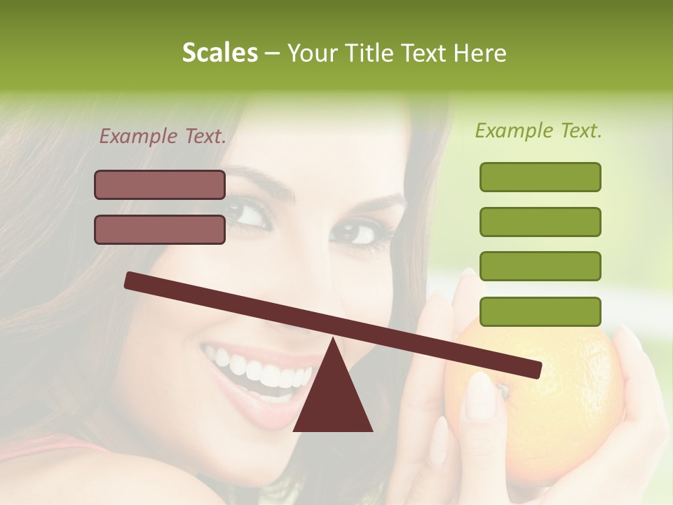 Caucasian One Portrait PowerPoint Template